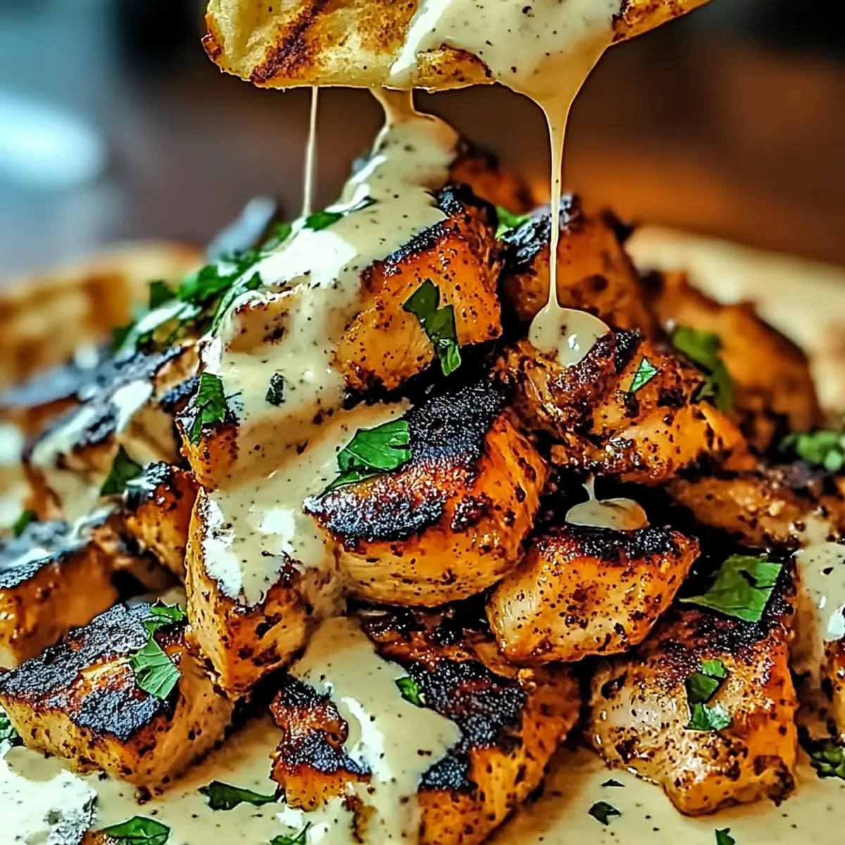 Chicken Shawarma with Creamy Garlic Sauce