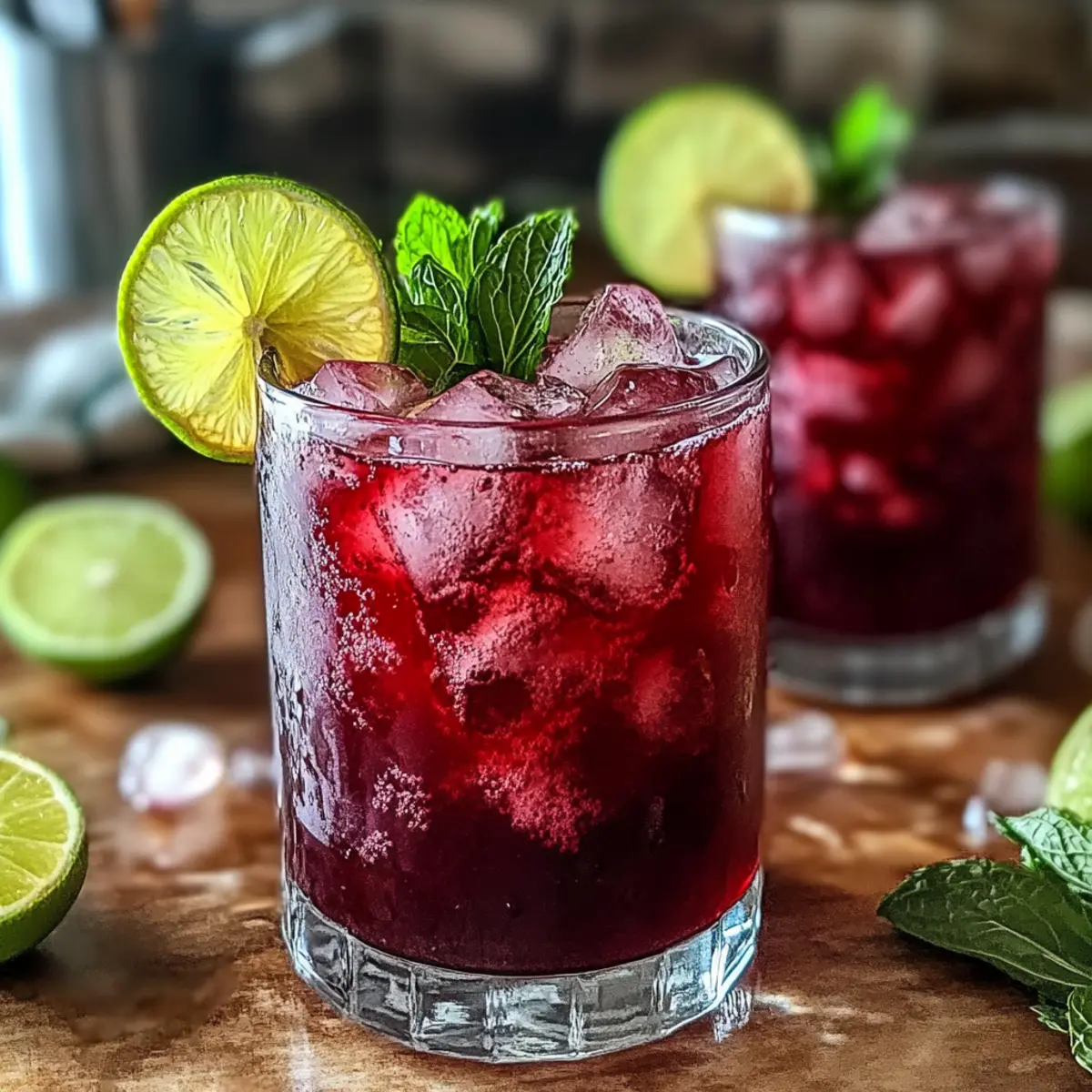 Refreshing Hibiscus Ginger Iced Tea