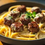 Garlic Butter Steak Bites with Pasta