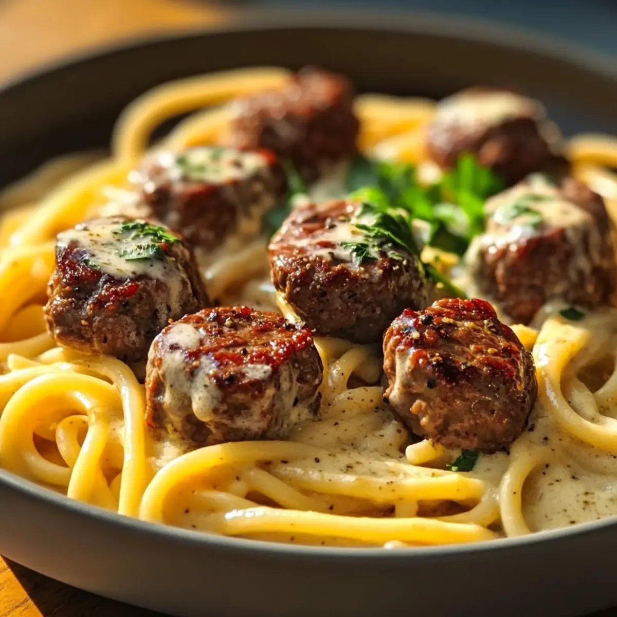 Garlic Butter Steak Bites with Pasta
