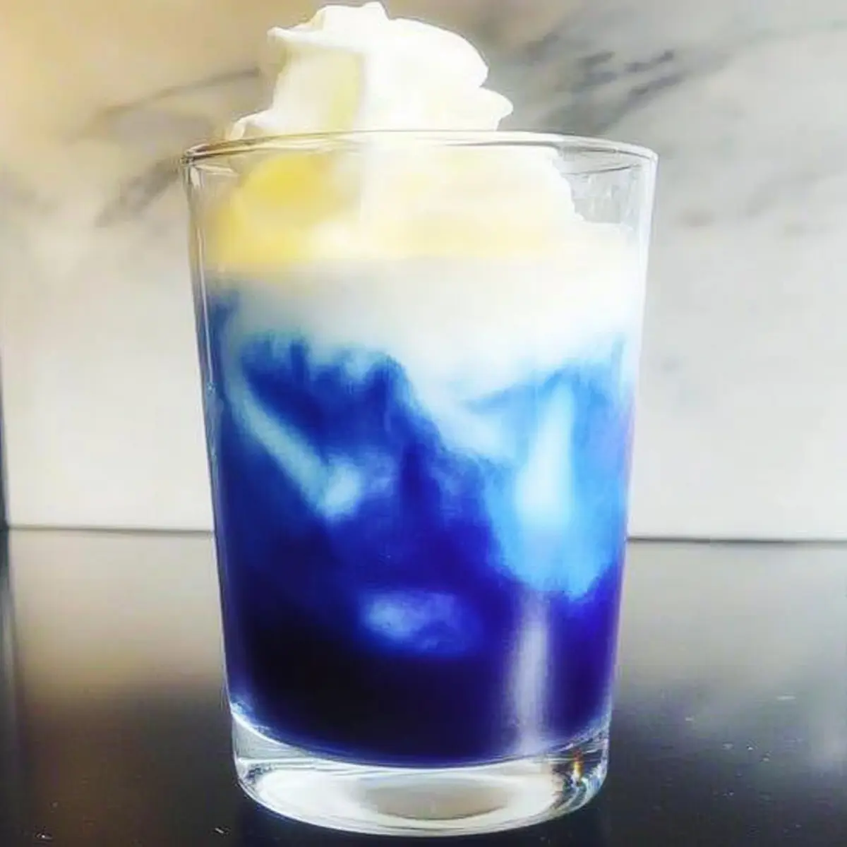 Butterfly Pea Flower Tea with Vanilla Cold Foam