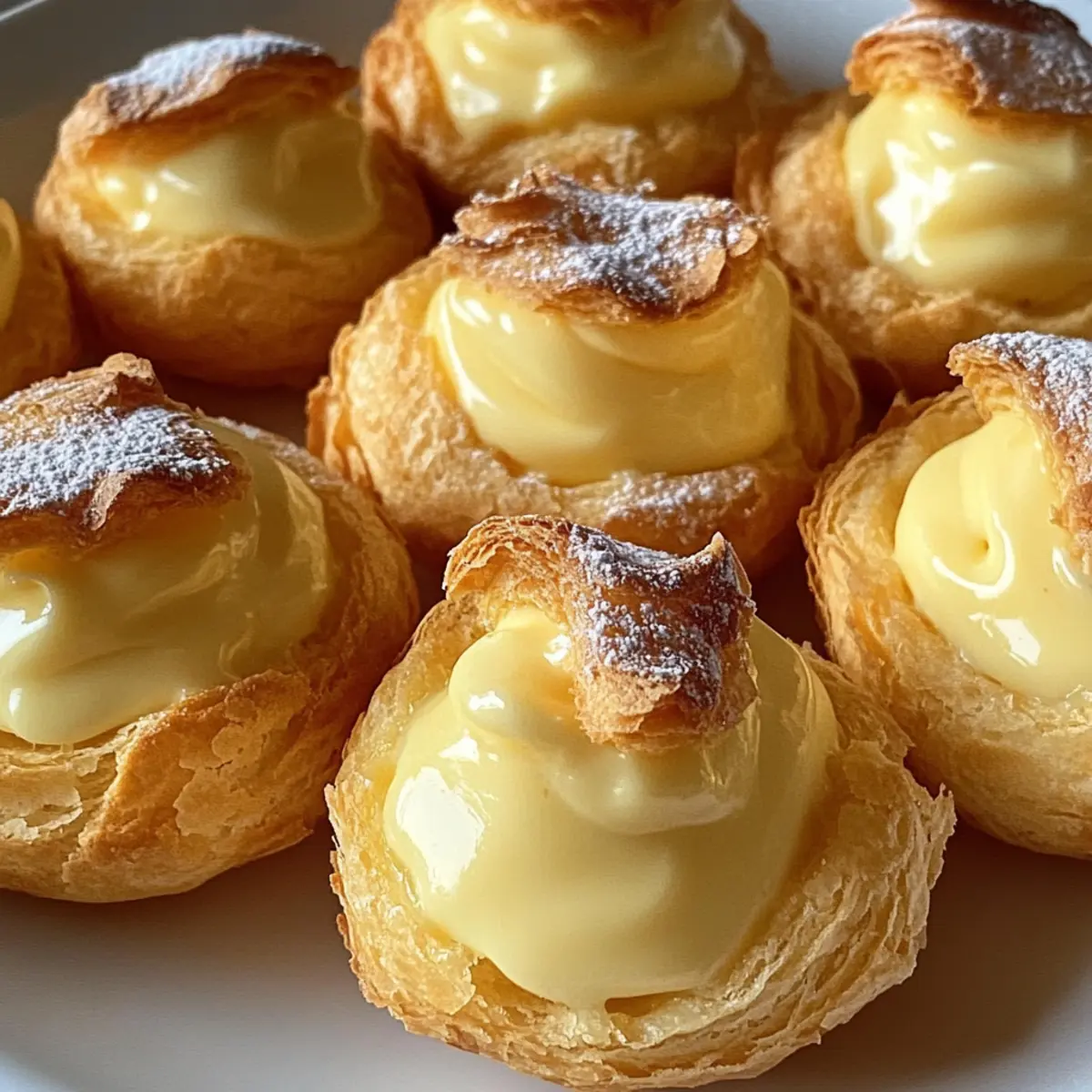 Italian Cream Bombs Filled with Vanilla Custard