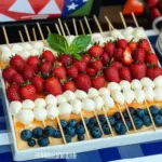 USA Flag Fruit Pizza Slices