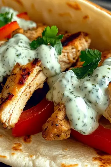 Sheet Pan Chicken Pitas with Herby Ranch Sauce