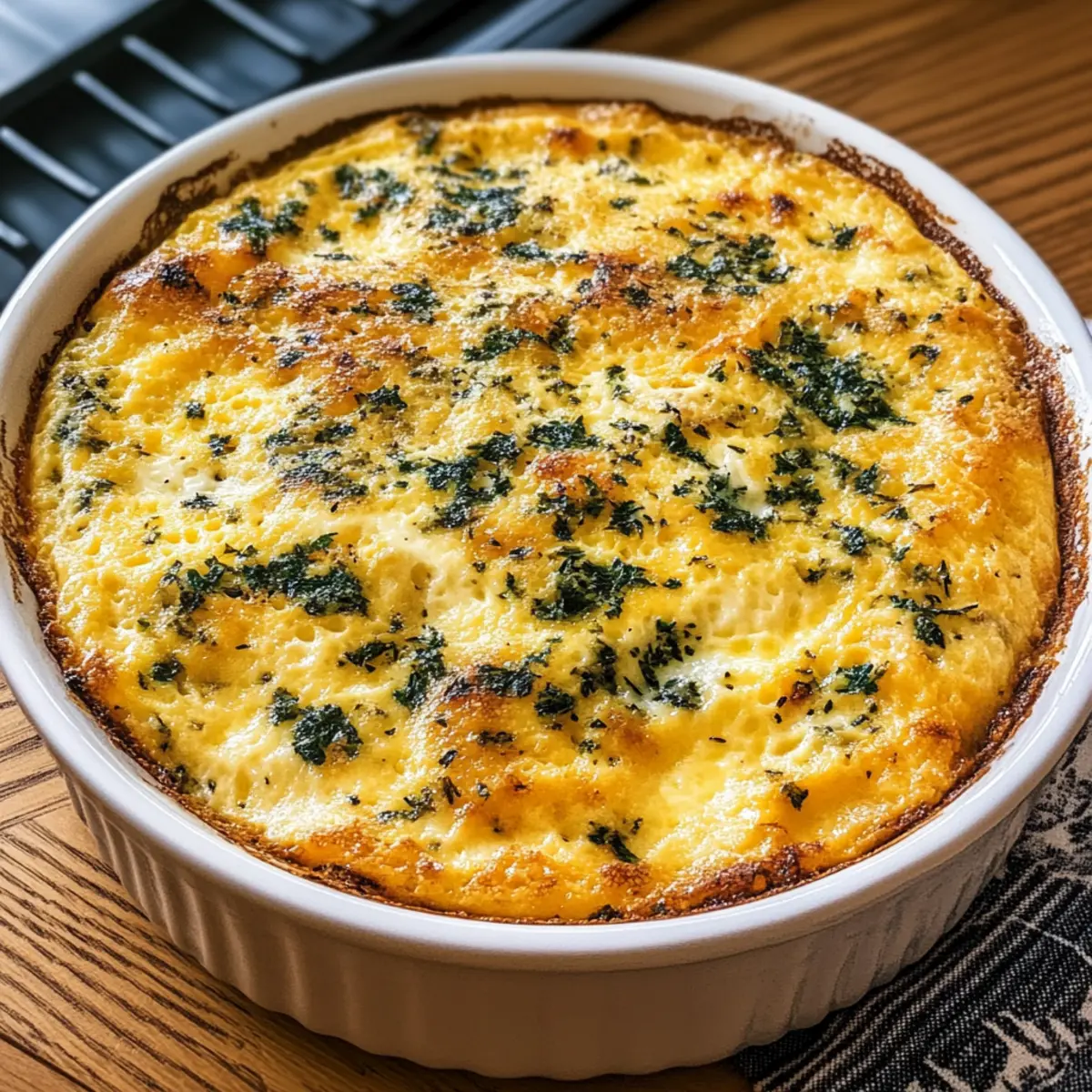 Baked Savory Egg, Cheese & Herb Custard
