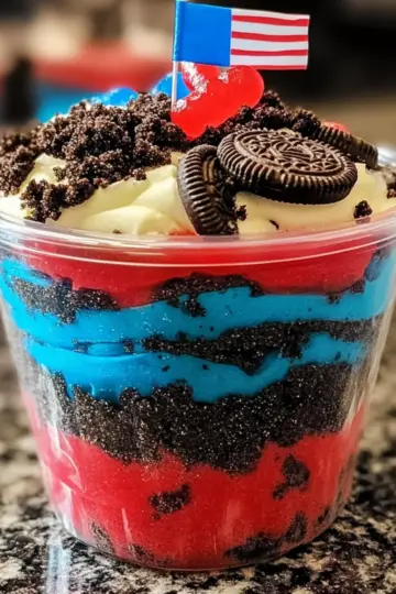 Red, White and Blue Dirt Cups