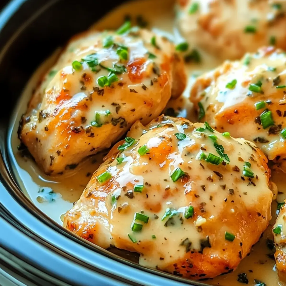 Garlic Herb Chicken in the Crockpot