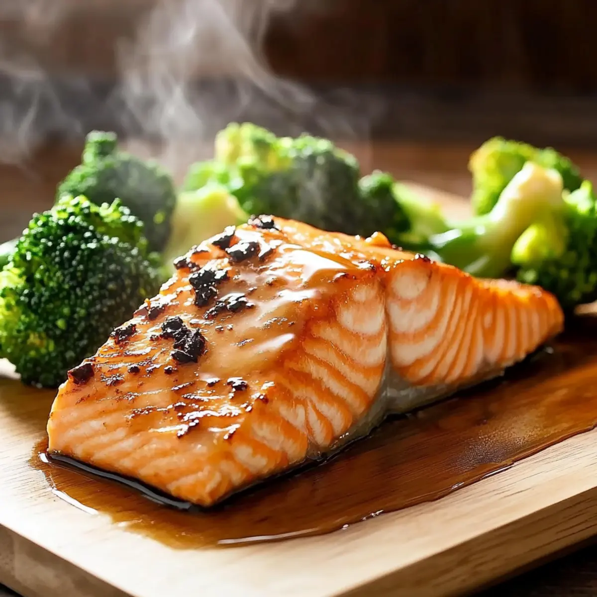 Asian Salmon and Broccoli