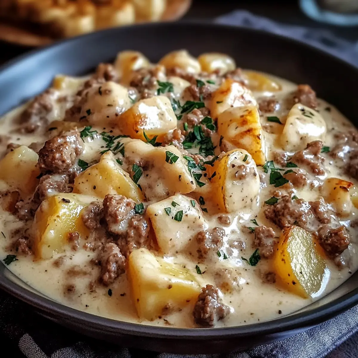 Creamy Meat Potato Skillet