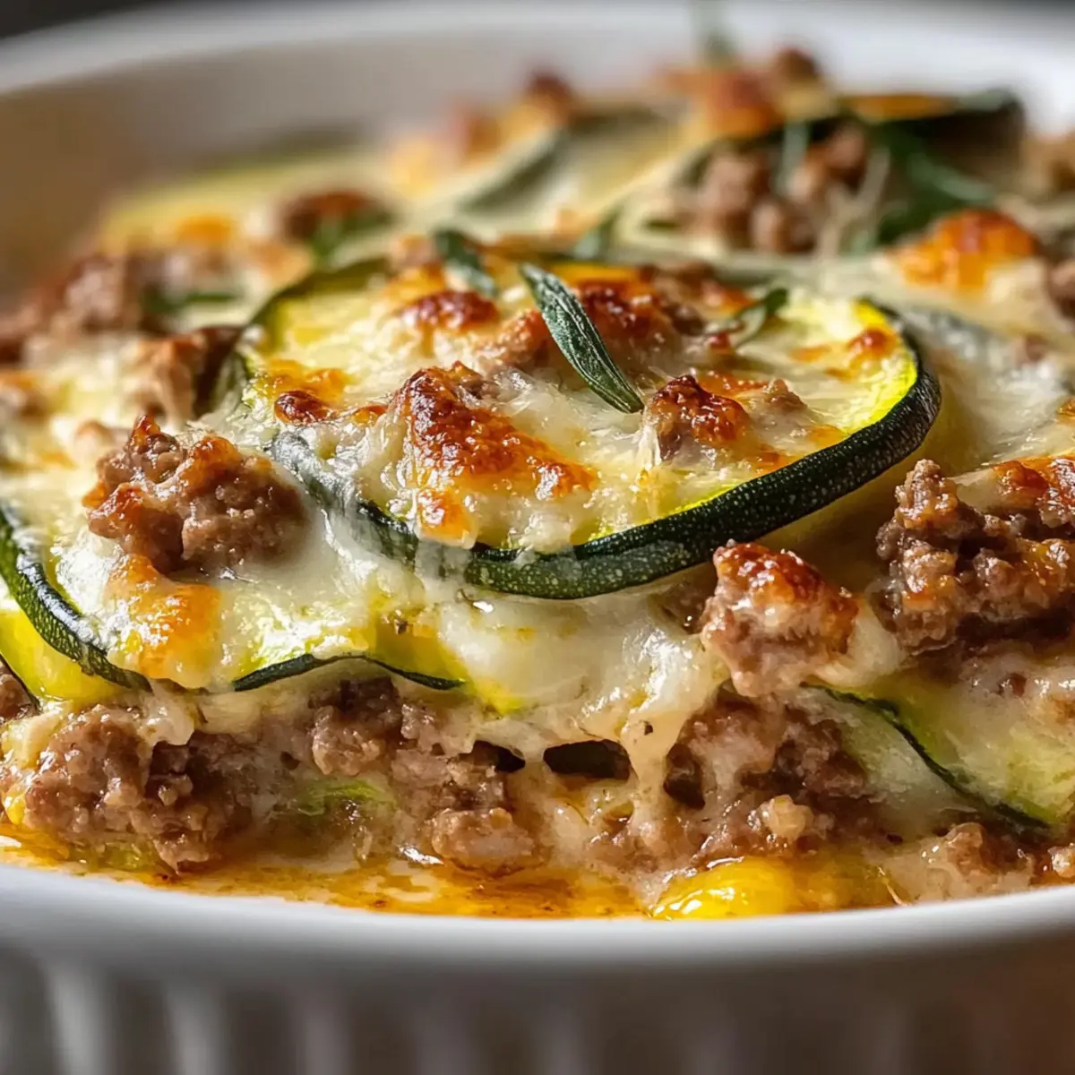 Ground Turkey Zucchini Casserole