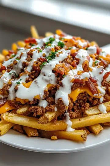 Loaded Beef Bacon Cheese Fries & Ranch
