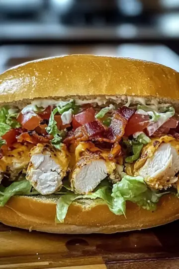 Chopped Chicken Bacon Ranch Sandwich