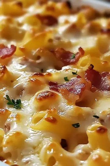 Casserole Cheesy Chicken and Bacon Pasta Bake