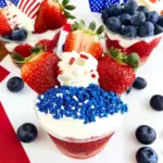 Red Blue and White Chocolate Covered Strawberries