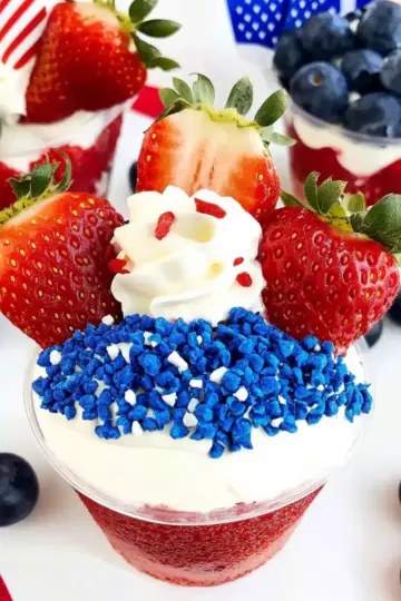 Red Blue and White Chocolate Covered Strawberries