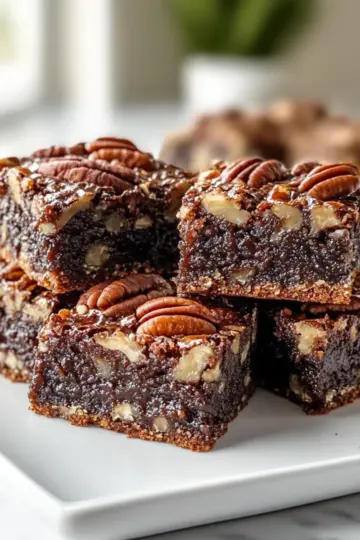 Homemade Pecan Pie Brownie Bars