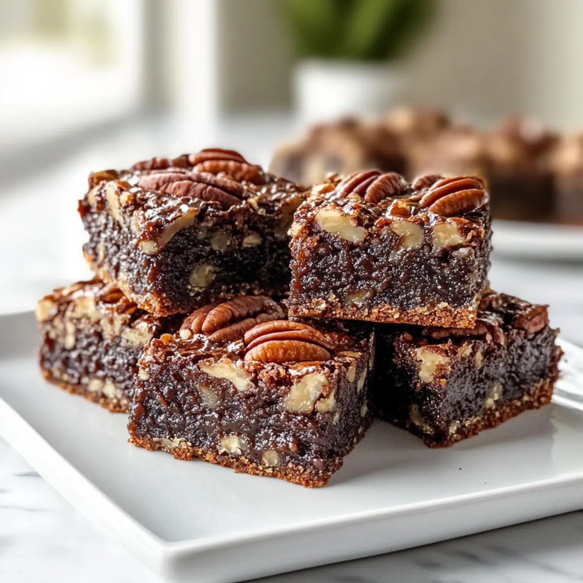 Homemade Pecan Pie Brownie Bars