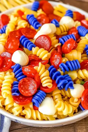 Red White Blue Pasta Salad