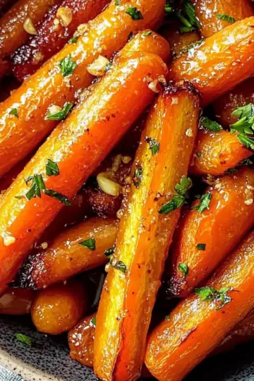 Roasted Brown Butter Honey Garlic Carrots