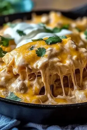 Sour Cream Chicken Enchilada Skillet