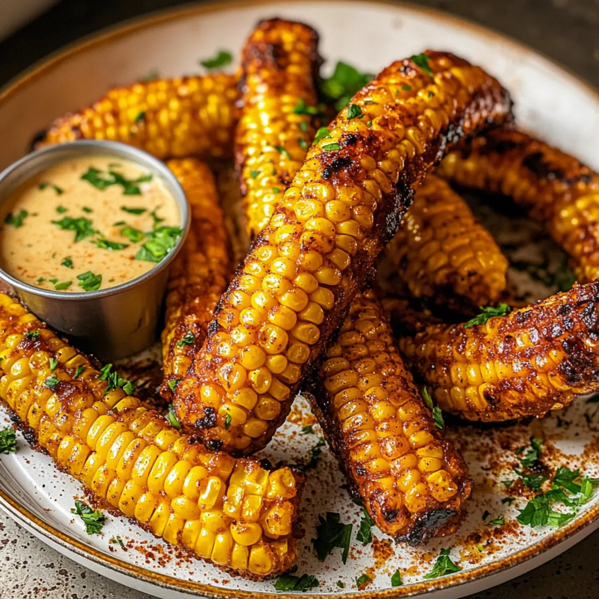 Crispy Air Fryer Corn Ribs