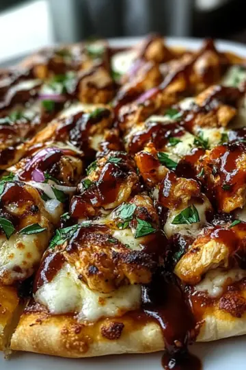 Tangy Grilled BBQ Chicken Pizza