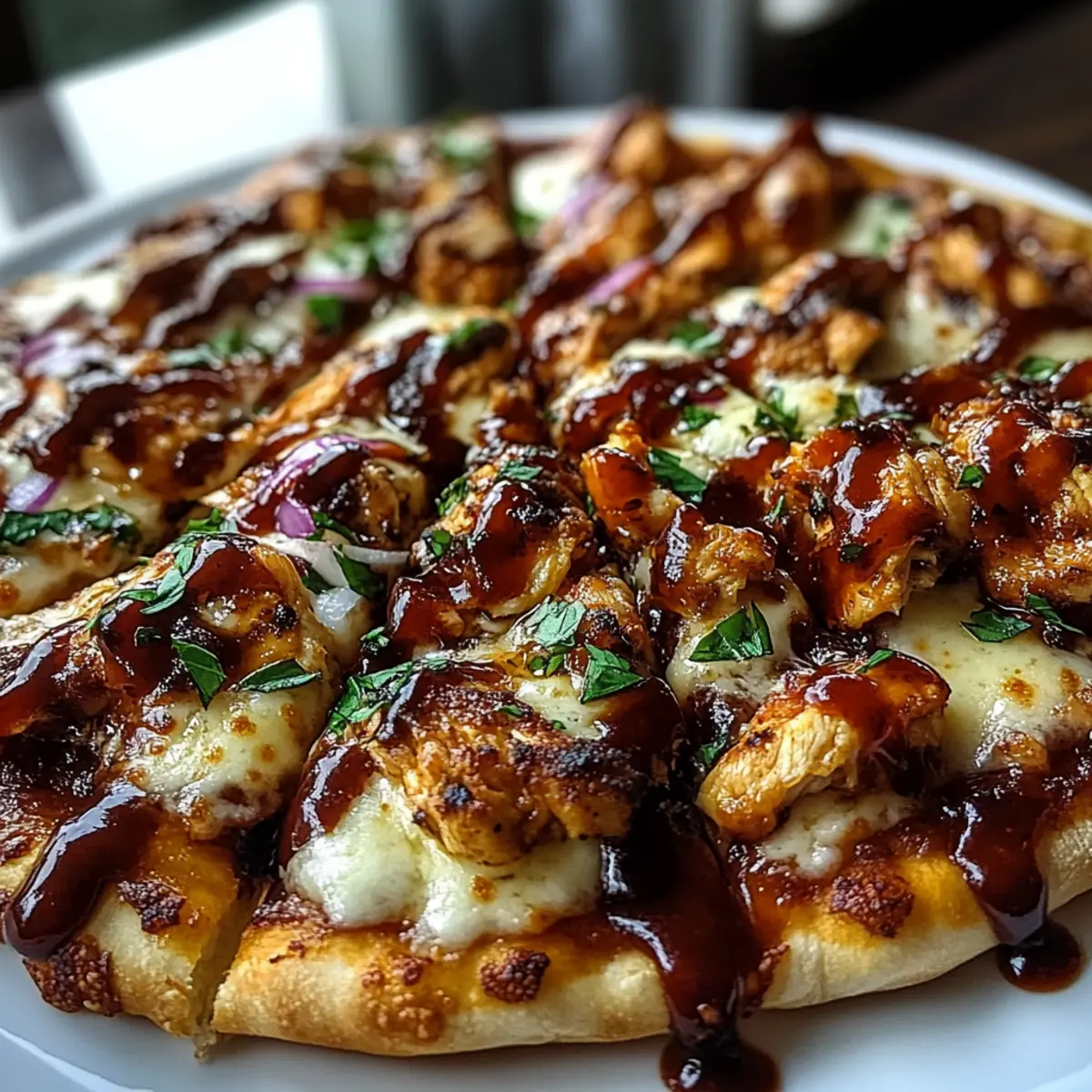 Tangy Grilled BBQ Chicken Pizza