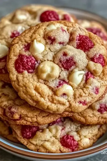 Brown Butter White Chocolate Raspberry Cookies