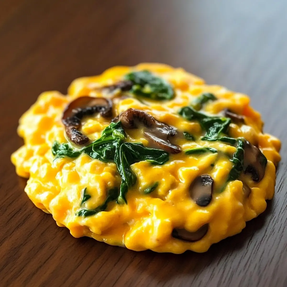 10-Minute Mushroom Spinach Scrambled Eggs