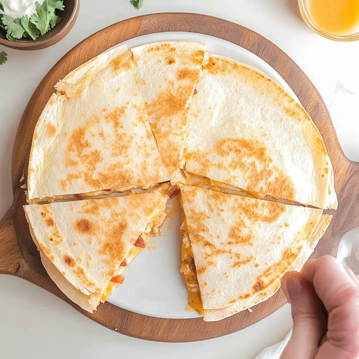 Air Fryer Chicken Bacon Ranch Quesadillas