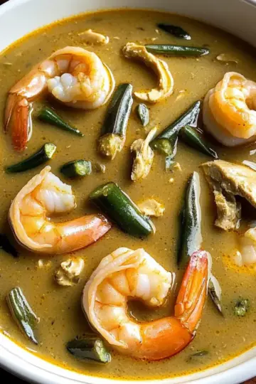 Nigerian Okra Soup with Shrimp